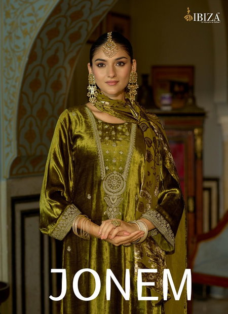 Jonem By Ibiza Viscose Velvet Designer Salwar Suits Wholesale Market In Surat

